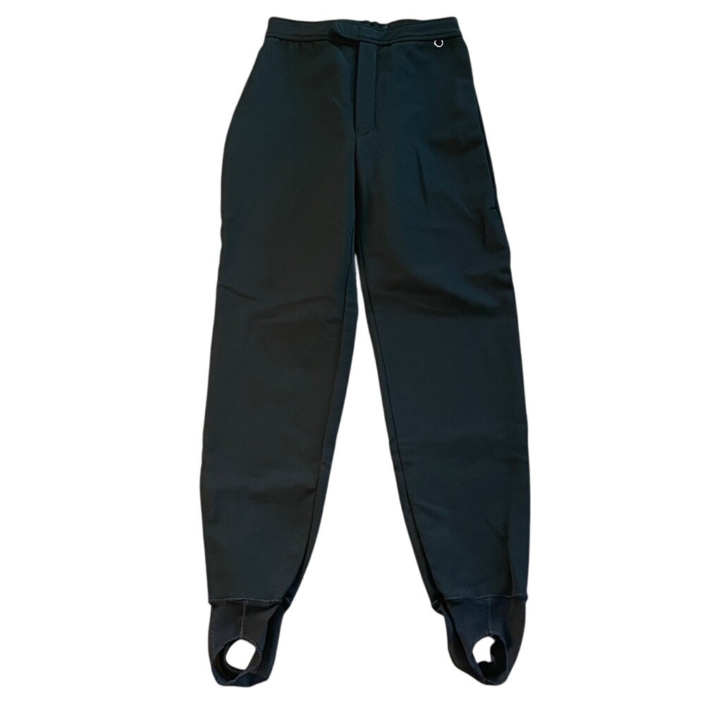 Roffe Skiwear Vintage Black Snow Ski Stirrup‎ Pants 10L